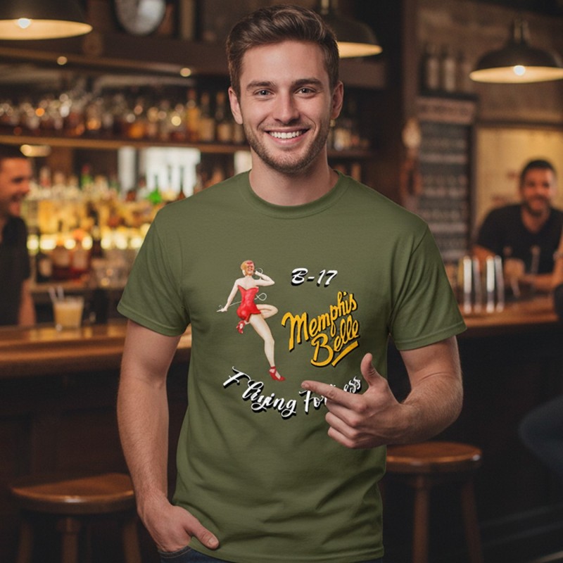 Playera B-17 Memphis Belle - "The Flying Fortress" - Algodón Premium