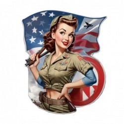 Sticker PinUp Flag