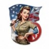 Sticker PinUp Flag