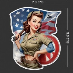 Sticker PinUp Flag