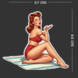 Sticker PinUp Towel Beach