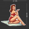 Sticker PinUp Towel Beach