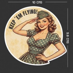 Sticker Keep ´Em Flying Pin Up