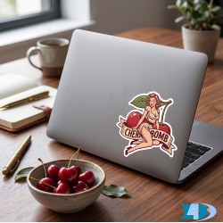 Sticker Cherry Bomb Pin Up