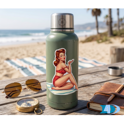 Sticker PinUp Towel Beach